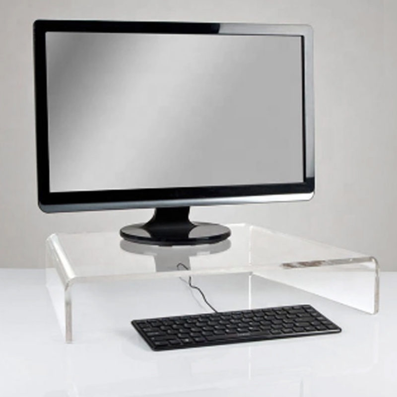 Custom Clear Acrylic Monitor Stand PC Computer Screen Riser