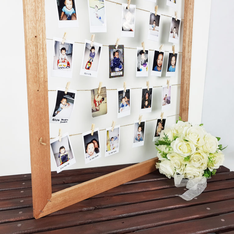 Timber Instax Polaroid Hanging Holder Frame for Wedding Birthday Guest ...